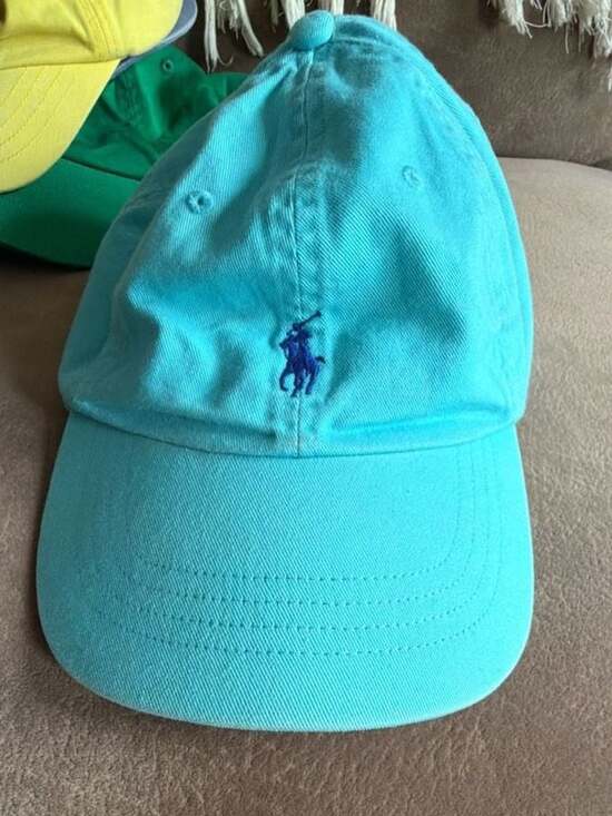 Polo Ralph Lauren Other - Polo Ralph Lauren Cotton Chino Baseball Cap One Size Teal Blue Pony Hat